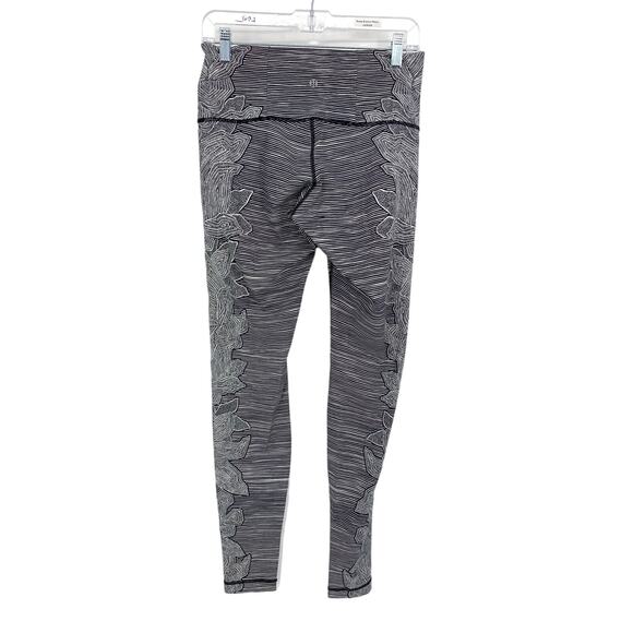 Lululemon Wunder Under Pant Womens Sz 10 Hi Rise Dottie Tribe White Black - Picture 3 of 4